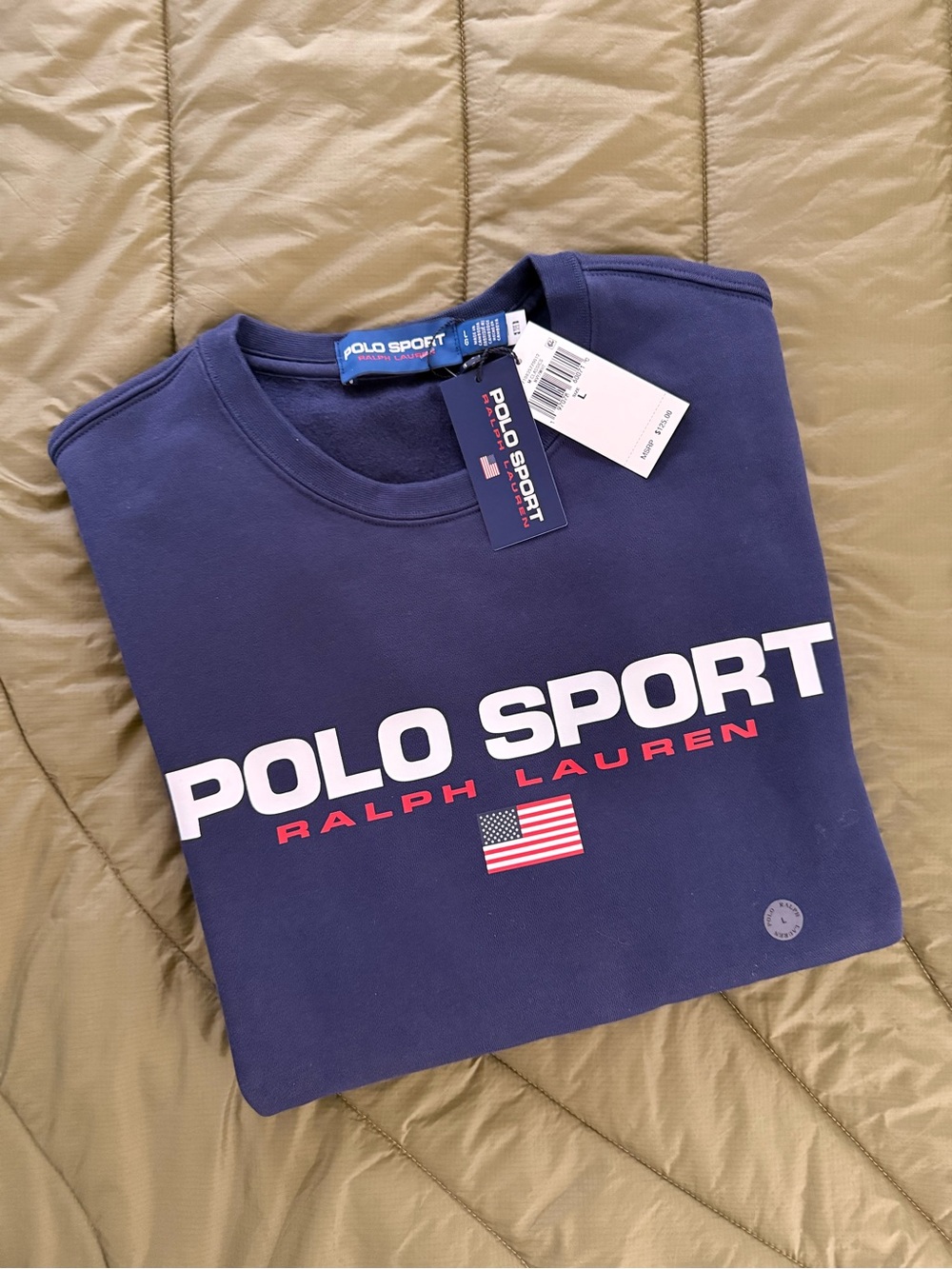 POLO SPORT 🇺🇸 Ralph Lauren Navy Sweatshirt with White & Red Logo